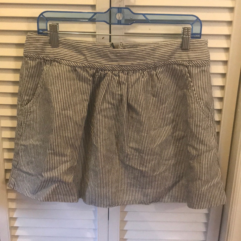 J. Crew striped skirt with pockets